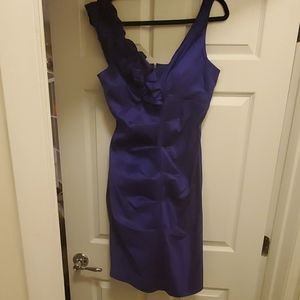 Royal Purple Taffeta Evening Dress
